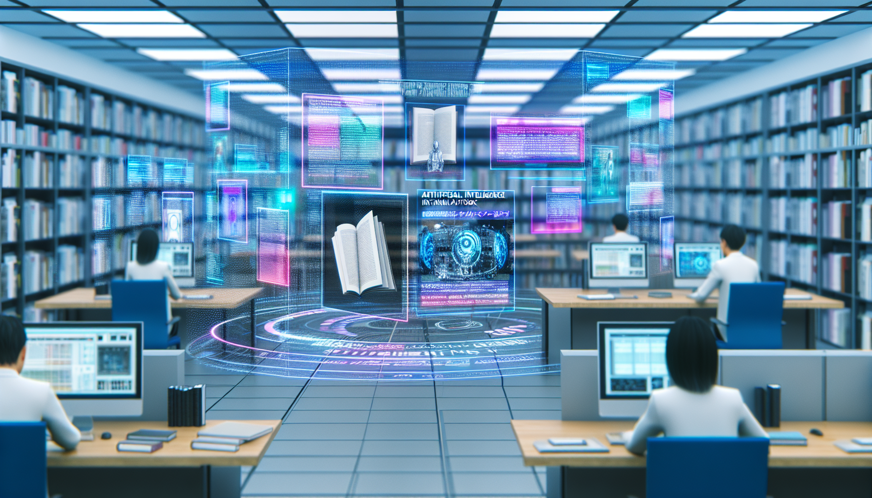 AI技術を活用した出版編集の様子